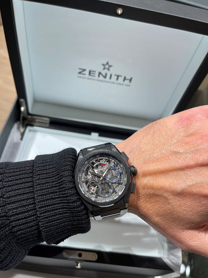 Zenith Defy El Primero 21 Black Ceramic 44mm 49.9000.9004/78 M9000 - Beverly Hills Watch Company