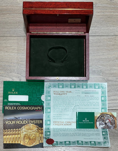 Rolex Daytona Zenith White Gold White Dial 16519 - Beverly Hills Watch Company