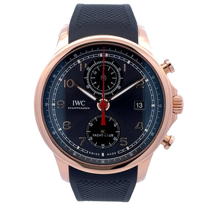 IWC Yacht Club Red Gold 43mm Slate Dial IW390505 - Beverly Hills Watch Company
