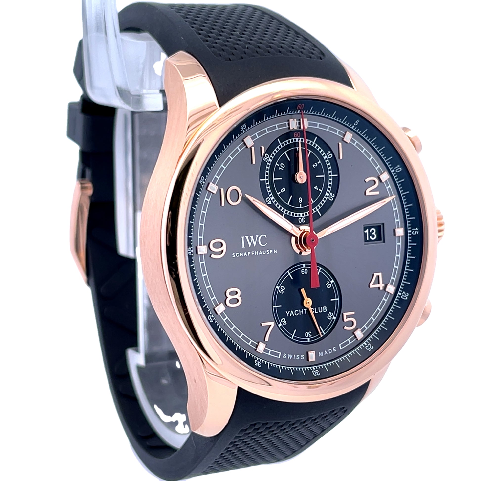 IWC Yacht Club Red Gold 43mm Slate Dial IW390505 - Beverly Hills Watch Company