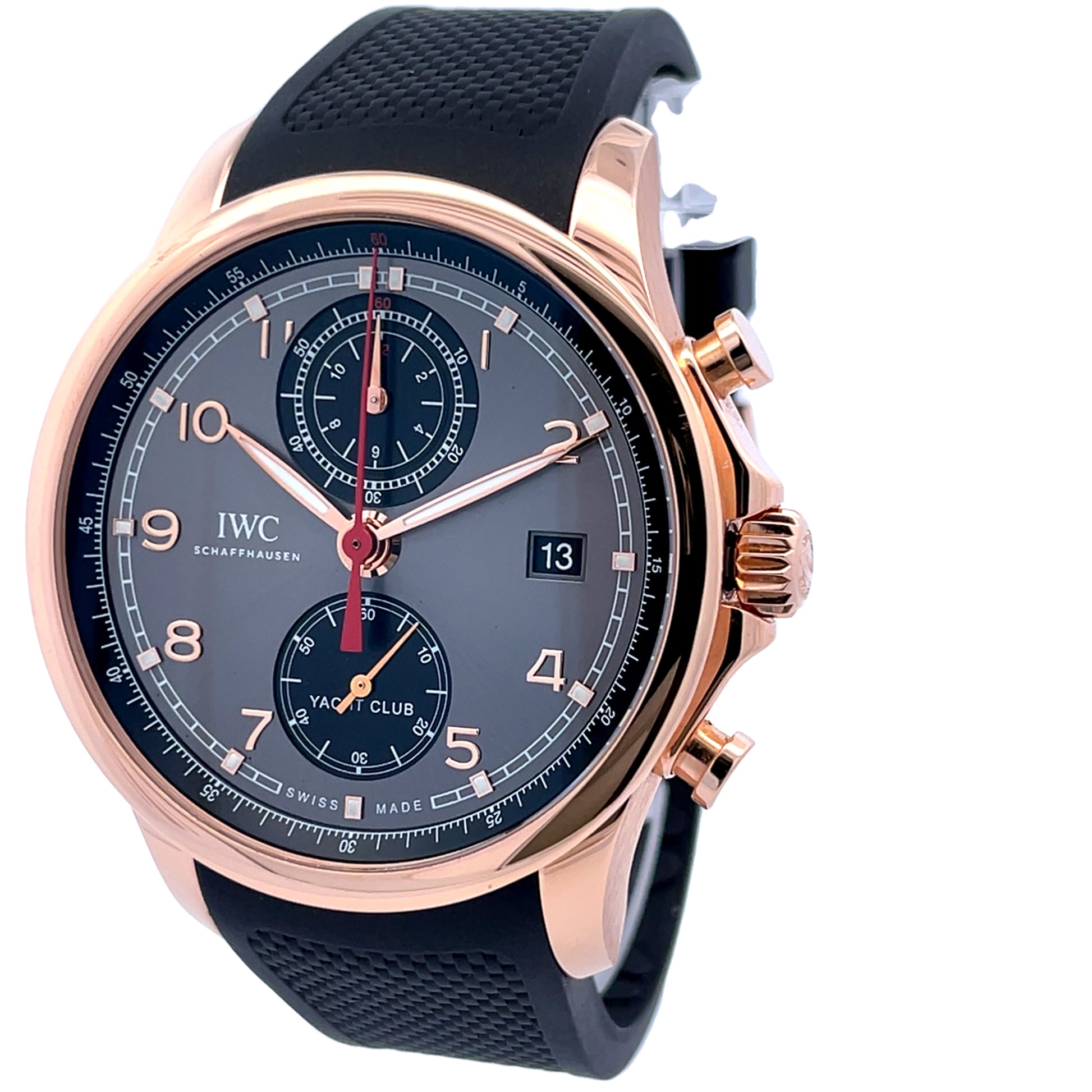 IWC Yacht Club Red Gold 43mm Slate Dial IW390505 - Beverly Hills Watch Company