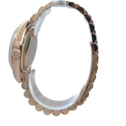 Rolex Day-Date 36mm Everose President Meteorite Diamond 118235 - Beverly Hills Watch Company