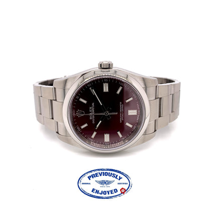 Rolex Oyster Perpetual 36mm Stainless Steel Grape Dial 116000 MZJ2TE  - Beverly Hills Watch Company