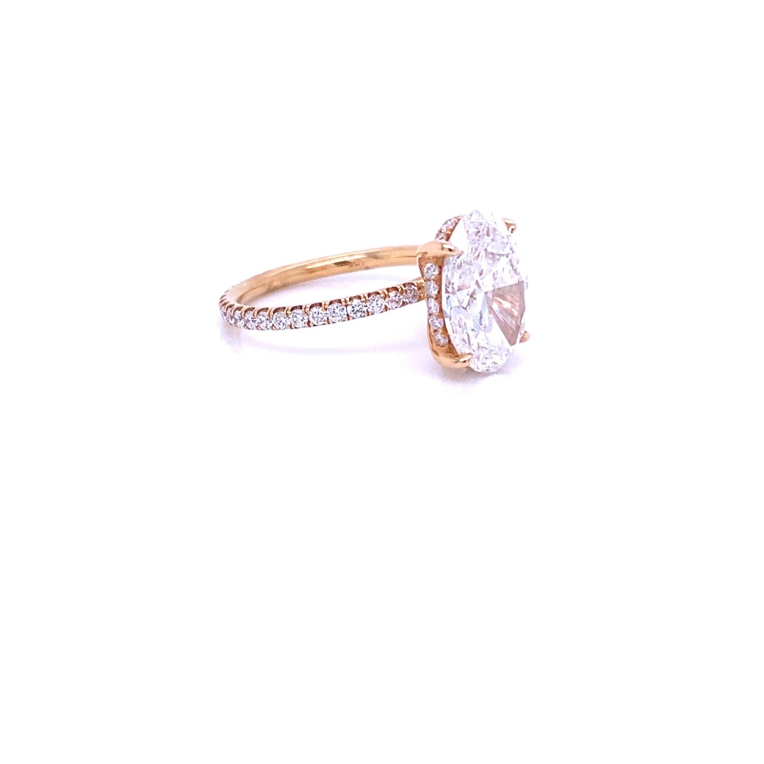 Naira & C Diamond Oval Ring 3.01ct N0PWA9 - Beverly Hills Watch Company