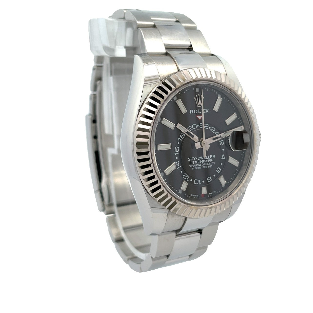 Rolex Sky-Dweller 42mm Stainless Steel Black Dial 326934 - Beverly Hills Watch Company