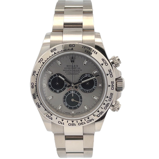Rolex Daytona White Gold Silver Dial 116509  - Beverly Hills Watch Company