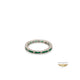 Naira & C White Gold Emerald and Diamond Eternity Band 7508