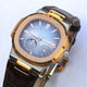 Patek Philippe Nautilus Rose Gold and Stainless Power Reserve Moon Dial 5712GR-001 - Beverly Hills Watch Company