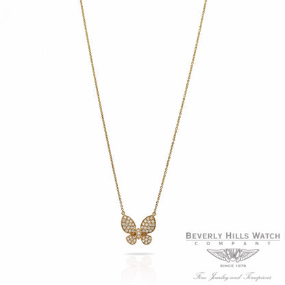 Designs by Naira Diamond Butterfly Rose Gold Chain Necklace 38699H 8WUYW9 - Beverly Hills Jewelry Store