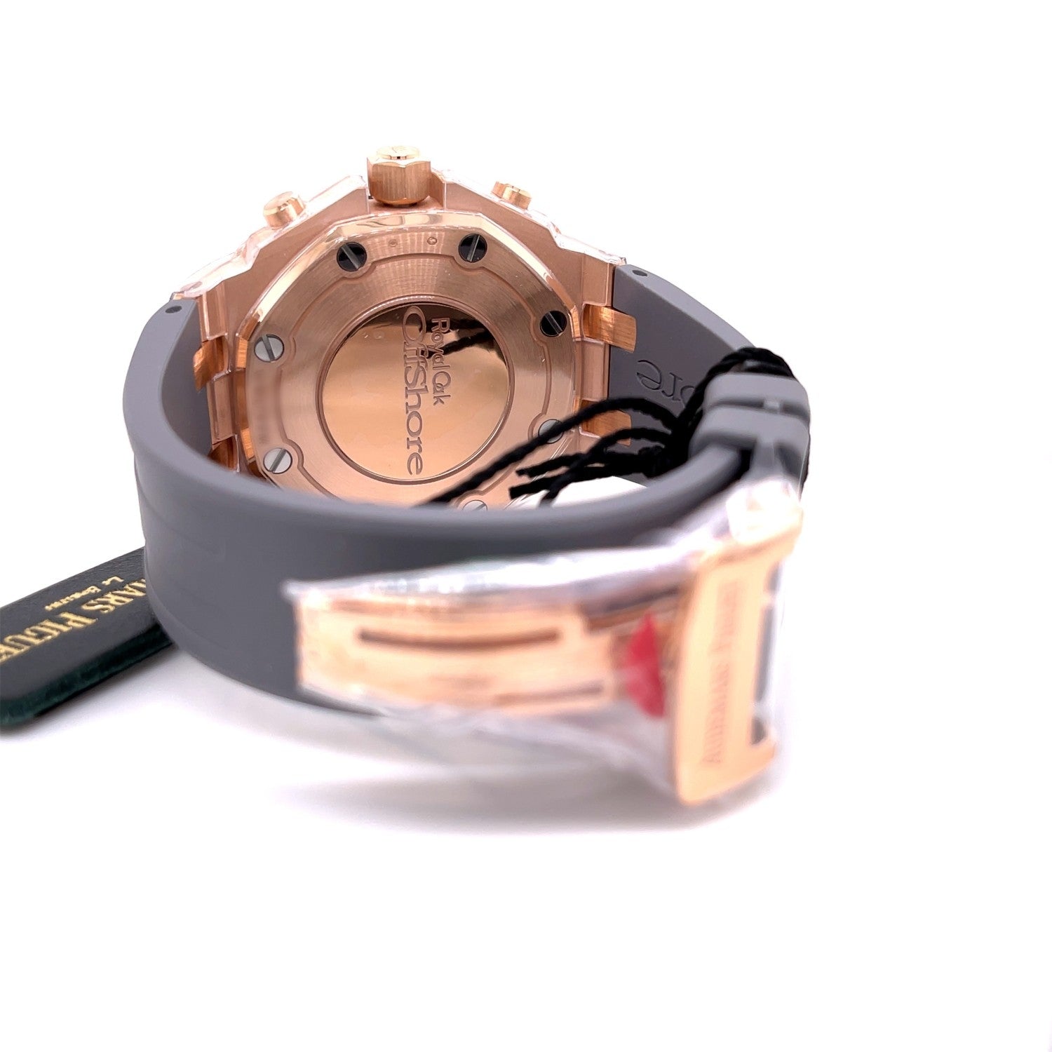 Audemars Piguet Royal Oak Offshore 37mm Rose Gold Diamond Bezel Silver Dial 26231OR.ZZ.D003CA.01 - Beverly Hills Watch Company