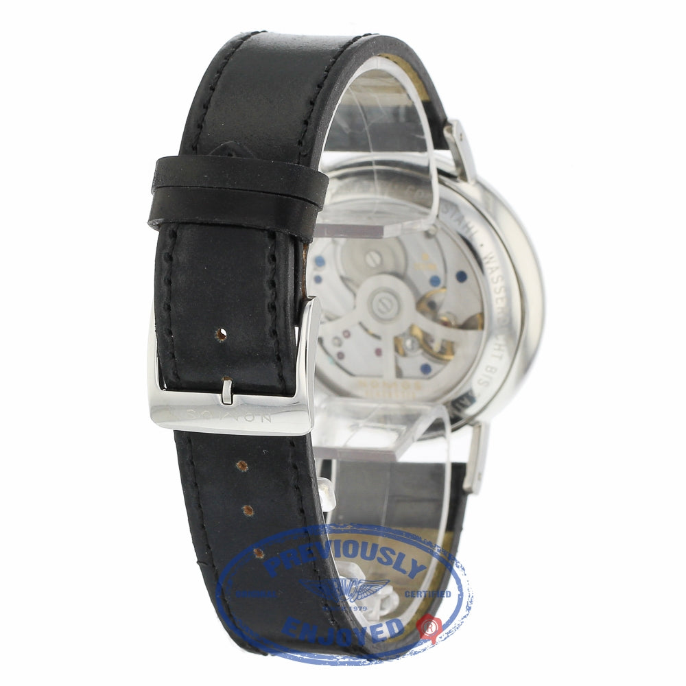 Nomos Glashutte Ludwig Datum 40mm Stainless Steel Black Dial 272 FQHN6U - Beverly Hills Watch