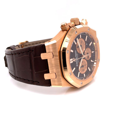Audemars Piguet Royal Oak 41mm Rose Gold Chronograph Brown Dial 26331OR.OO.D821CR.01 - Beverly Hills Watch Company
