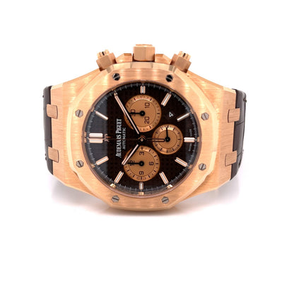 Audemars Piguet Royal Oak 41mm Rose Gold Chronograph Brown Dial 26331OR.OO.D821CR.01 - Beverly Hills Watch Company