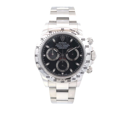 Rolex Daytona Stainless Steel Black Dial 116520 - Beverly Hills Watch Company