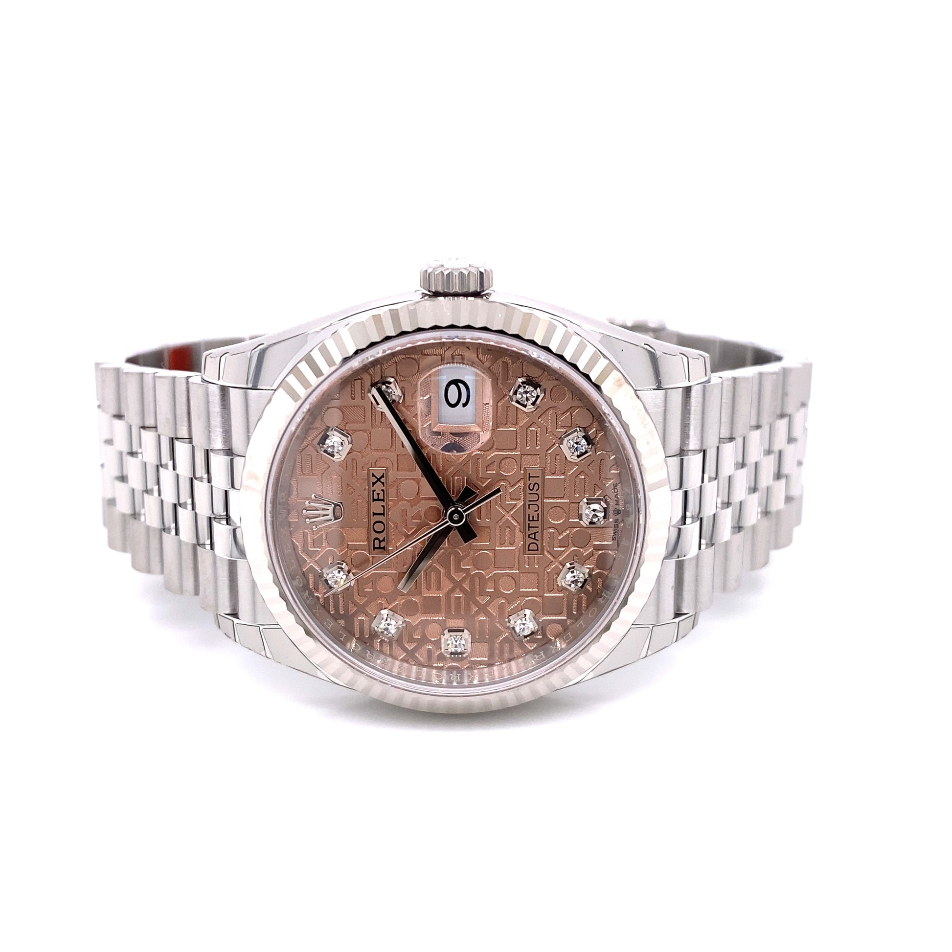 Rolex Datejust 36mm Pink Jubilee Diamond Dial 126234 NYJUFJ - Beverly Hills Watch Company