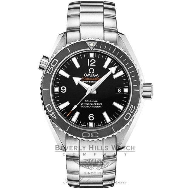 Omega Planet Ocean 42mm Stainless Steel Bracelet Black Dial Black Bezel Automatic Dive Watch 232.30.42.21.01.001 Beverly Hills Watch Company Watch Store