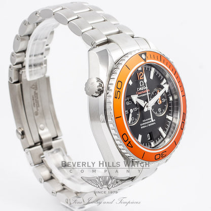 Omega Seamaster Planet Ocean Chronograph Black Dial Orange Bezel Caliber 9300 Dive Watch 232.30.46.51.01.002 Beverly Hills Watch Company Watch Store