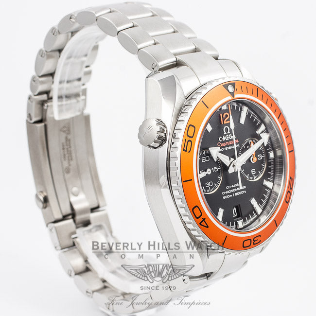 Omega Seamaster Planet Ocean Chronograph Black Dial Orange Bezel Caliber 9300 Dive Watch 232.30.46.51.01.002 Beverly Hills Watch Company Watch Store