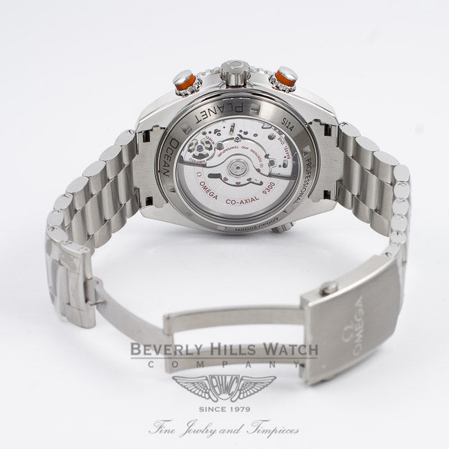 Omega Seamaster Planet Ocean Chronograph Black Dial Orange Bezel Caliber 9300 Dive Watch 232.30.46.51.01.002 Beverly Hills Watch Company Watch Store