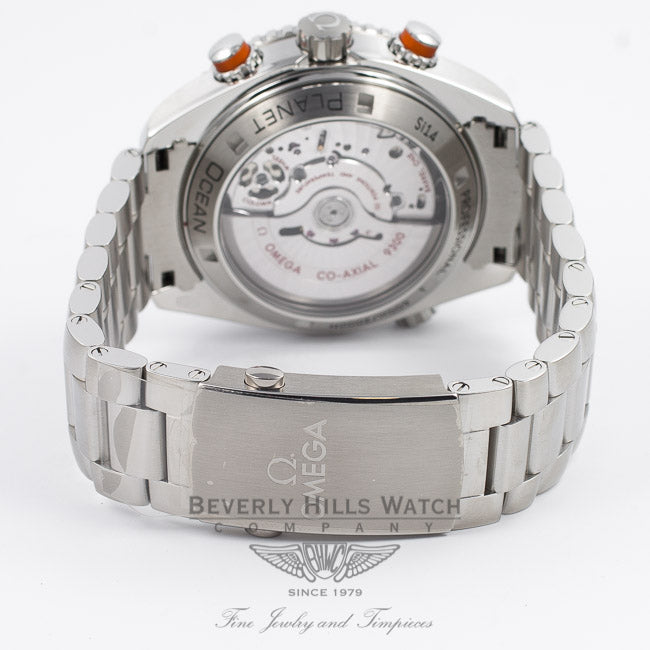 Omega Seamaster Planet Ocean Chronograph Black Dial Orange Bezel Caliber 9300 Dive Watch 232.30.46.51.01.002 Beverly Hills Watch Company Watch Store