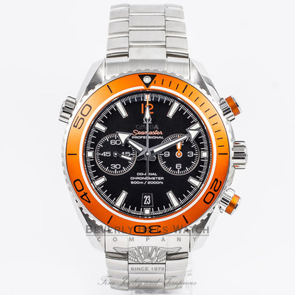 Omega Seamaster Planet Ocean Chronograph Black Dial Orange Bezel Caliber 9300 Dive Watch 232.30.46.51.01.002 Beverly Hills Watch Company Watch Store
