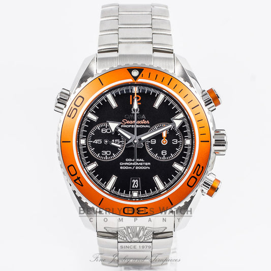 Omega Seamaster Planet Ocean Chronograph Black Dial Orange Bezel Caliber 9300 Dive Watch 232.30.46.51.01.002 Beverly Hills Watch Company Watch Store
