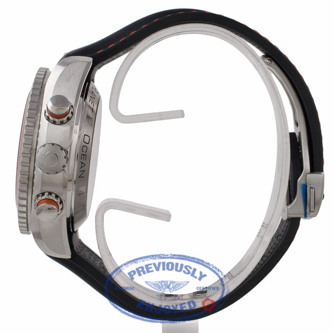 Omega Seamaster Planet Ocean Co-Axial Orange Bezel Black Rubber Strap 23232465101001 5QW04J - Beverly Hills Watch Company Watch Store