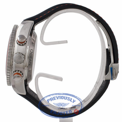 Omega Seamaster Planet Ocean Co-Axial Orange Bezel Black Rubber Strap 23232465101001 5QW04J - Beverly Hills Watch Company Watch Store