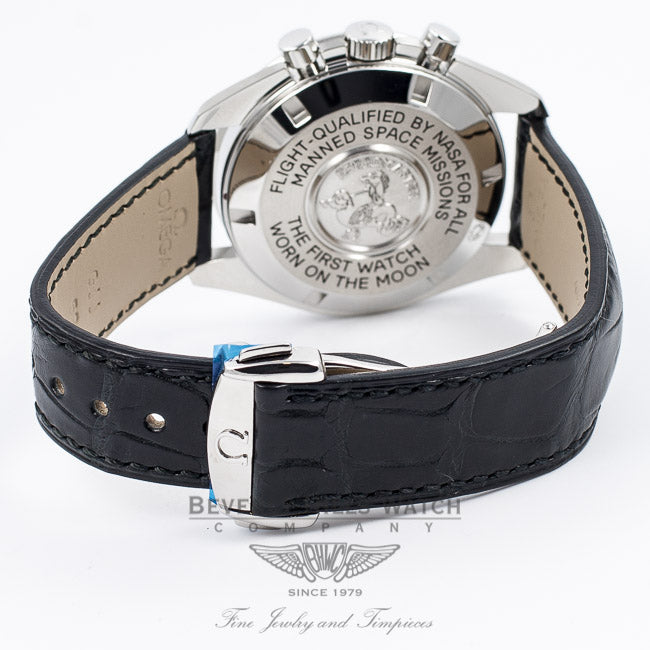 Omega Spedmaster Professional 42mm Stainless Steel Case Acrylic Crystal Alligator Strap Manual Wind 3870.50.31 Beverly Hills Watch Company Watch Store