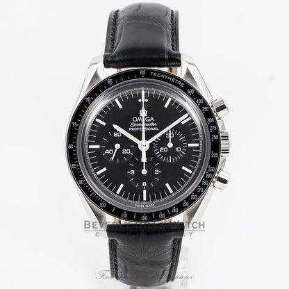 Omega Spedmaster Professional 42mm Stainless Steel Case Acrylic Crystal Alligator Strap Manual Wind 3870.50.31 Beverly Hills Watch Company Watch Store