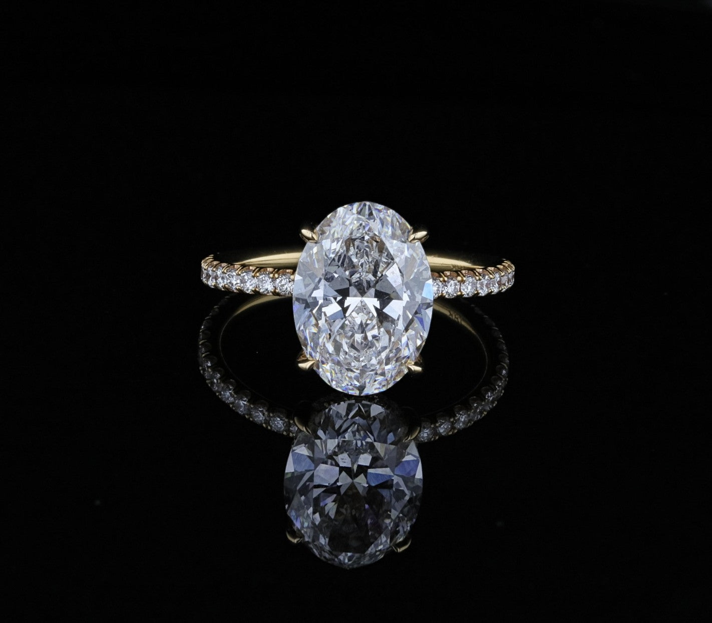 Naira & C Diamond Oval Ring 3.01ct N0PWA9 - Beverly Hills Watch Company