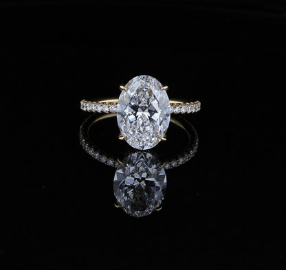Naira & C Diamond Oval Ring 3.01ct N0PWA9 - Beverly Hills Watch Company
