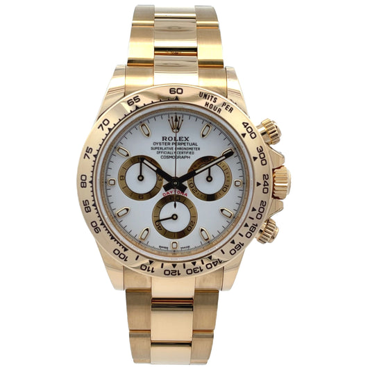 Rolex Daytona Yellow Gold White Dial 116508 - Beverly Hills Watch Company
