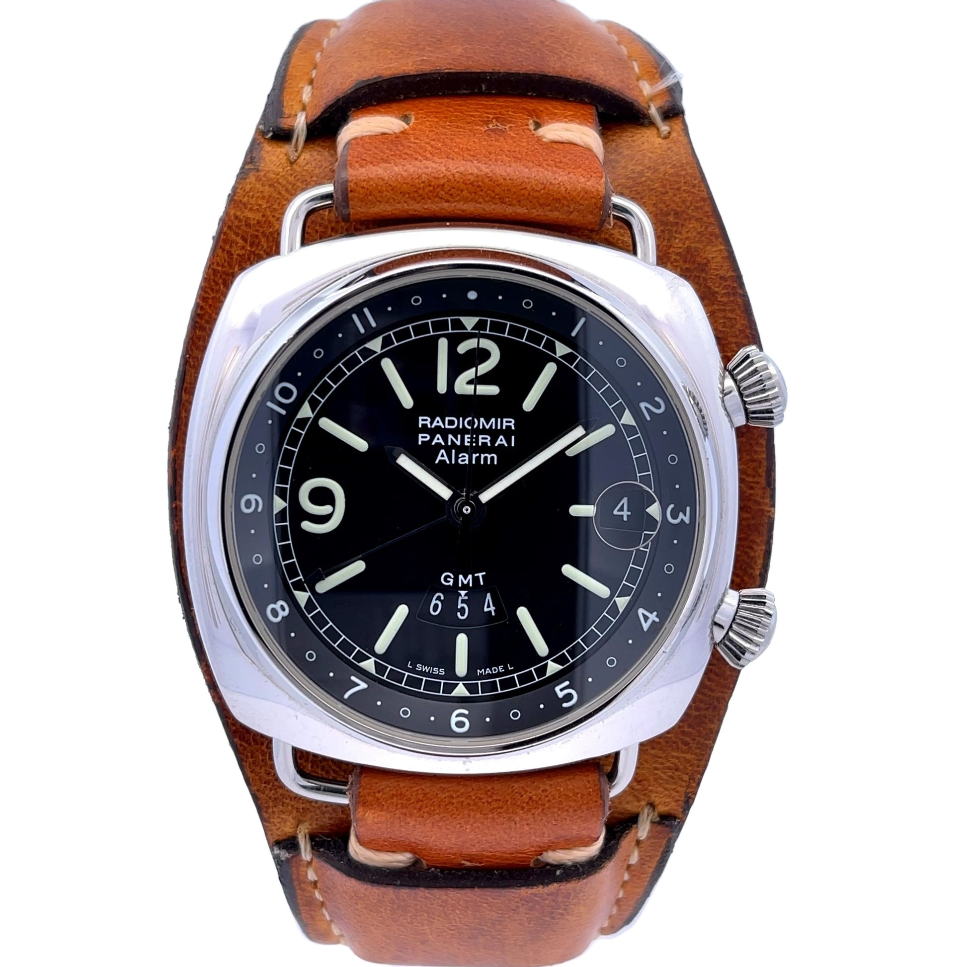 Panerai Radiomir Alarm GMT 42mm Stainless Steel PAM00098 - Beverly Hills Watch Company