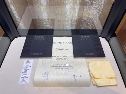 Panerai Radiomir 3 Days GMT 47mm Oro Rosso Blue Dial PAM00598