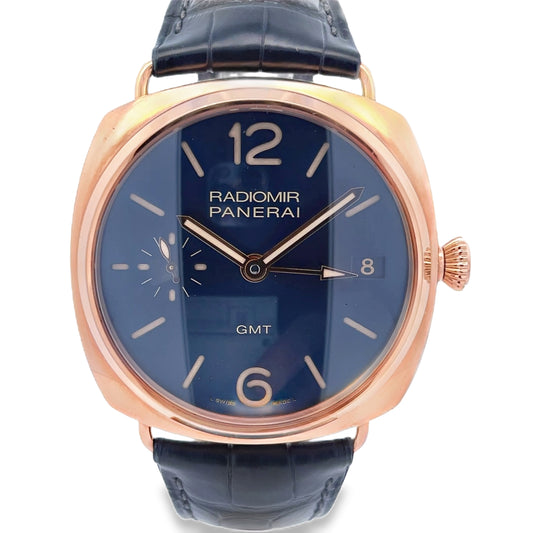 Panerai Radiomir 3 Days GMT 47mm Oro Rosso Blue Dial PAM00598