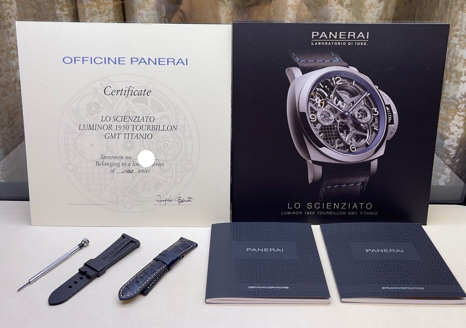 Panerai Luminor Toubillon GMT 47mm Titanium Skeleton PAM00767 - Beverly Hills Watch Company