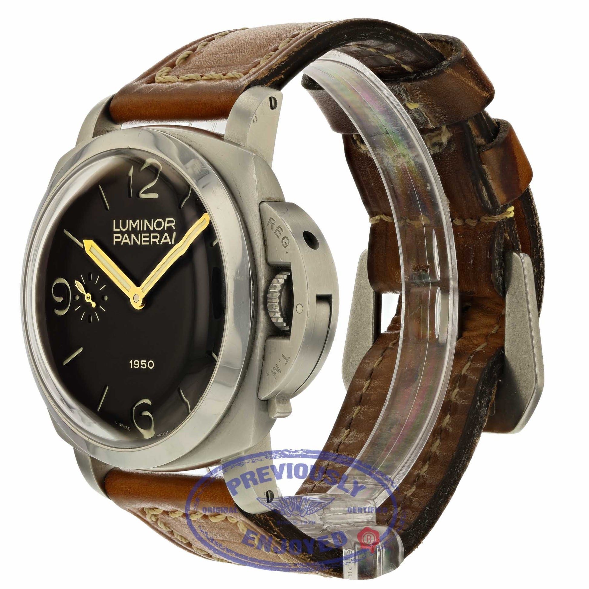 Panerai Luminor 1950 Re-Edition Stainless Steel PAM000127 W13XLD - Beverly Hills Watch Company Watch Store