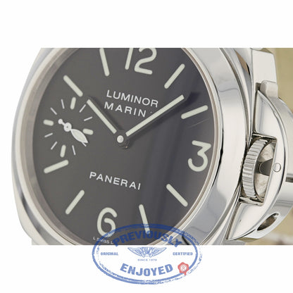 Panerai Luminor Marina Stainless Steel 44mm Black Dial PAM00001 C8RX18 - Beverly Hills Watch