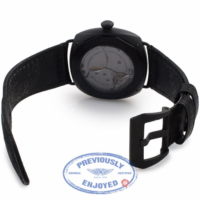 Panerai Radiomir 8 Days Black Dial Automatic Black Ceramic Case Leather Strap PAM00384 VC7ULU - Beverly Hills Watch Company Watch Store