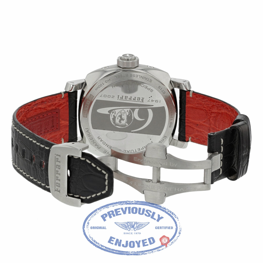 Panerai Ferrari Perpetual Calendar Special Edition Stainless Steel Black Dial FER 00015 BJY6YW - Beverly Hills Watch Company