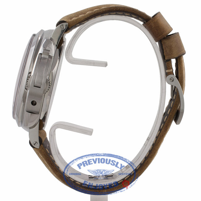 Panerai Historic Luminor 1950 3 Days Power Reserve 47MM Stainless Steel Brown Calfskin Strap PAM00423 YNL160 - Beverly Hills Watch Company Watch Store
