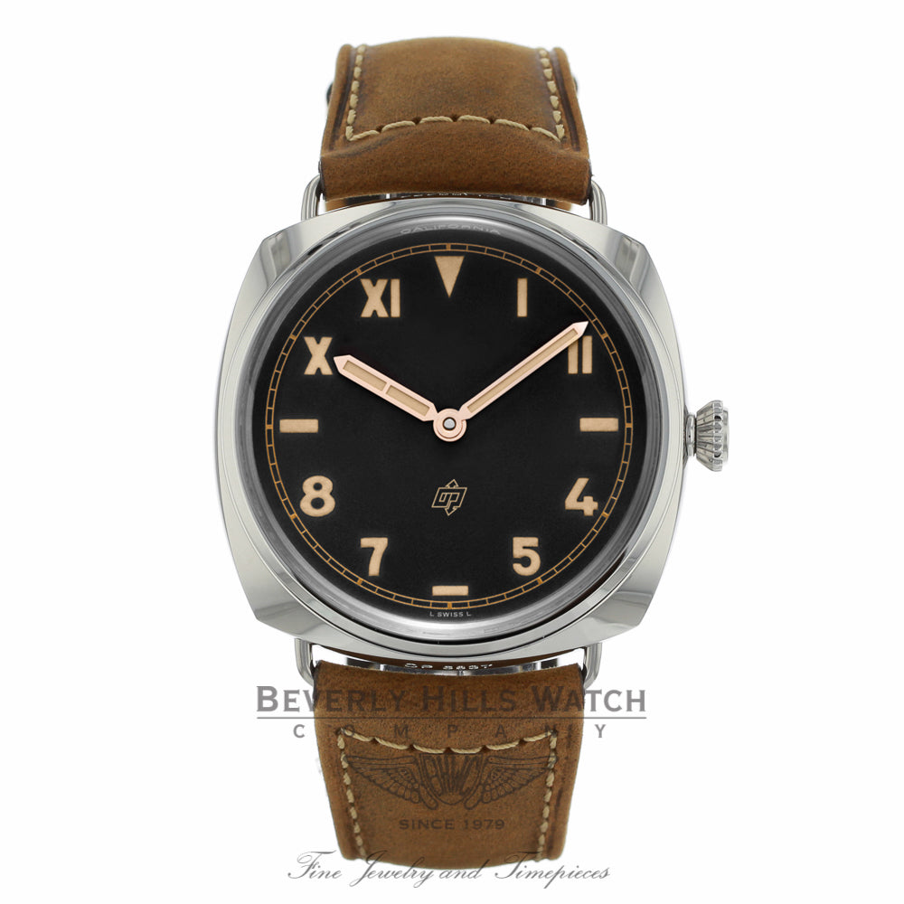Panerai Radiomir California 3 Days Black Dial Light Brown Leather PAM00424 - Beverly Hills Watch