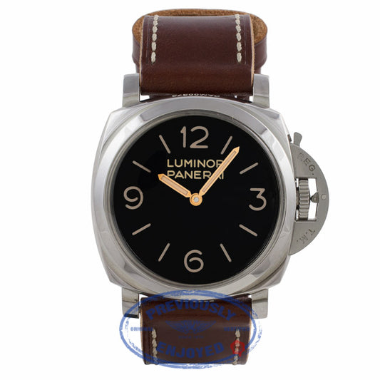 Panerai 47mm Stainless Steel Case Dirty Brown Dial Gold Hands Manual Wind Domed Acrylic Crystal Watch PAM00372 - 03QL5L - Beverly Hills Watch Company Watch Store