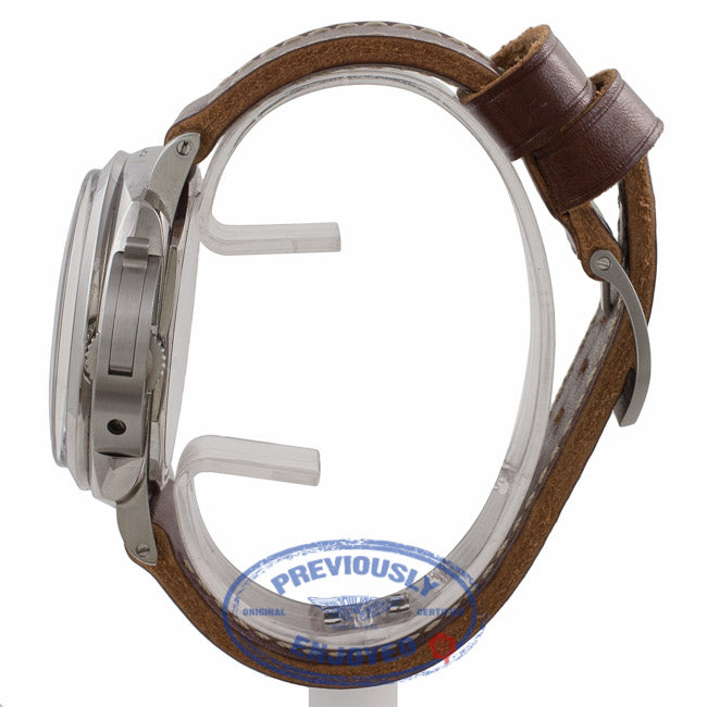 Panerai 47mm Stainless Steel Case Dirty Brown Dial Gold Hands Manual Wind Domed Acrylic Crystal Watch PAM00372 - 03QL5L - Beverly Hills Watch Company Watch Store