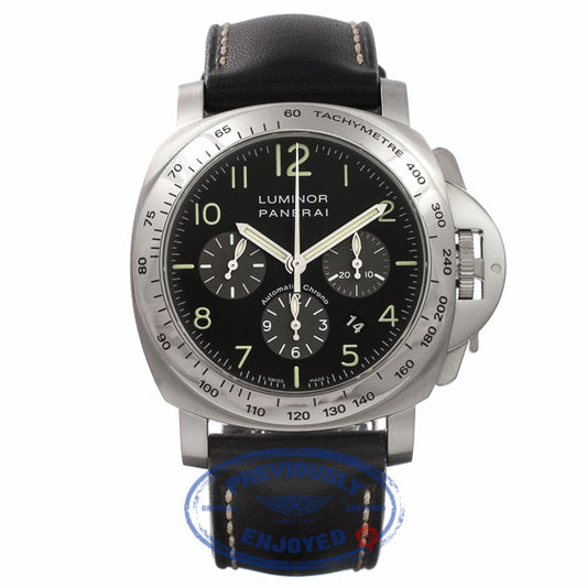 Panerai Luminor Chronograph Stainless Steel 44MM Black Dial Anthracite Sub-Dials PAM00162 LX2FTT - Beverly Hills Watch Company