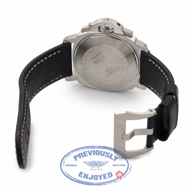 Panerai Luminor Chronograph Stainless Steel 44MM Black Dial Anthracite Sub-Dials PAM00162 LX2FTT - Beverly Hills Watch Company