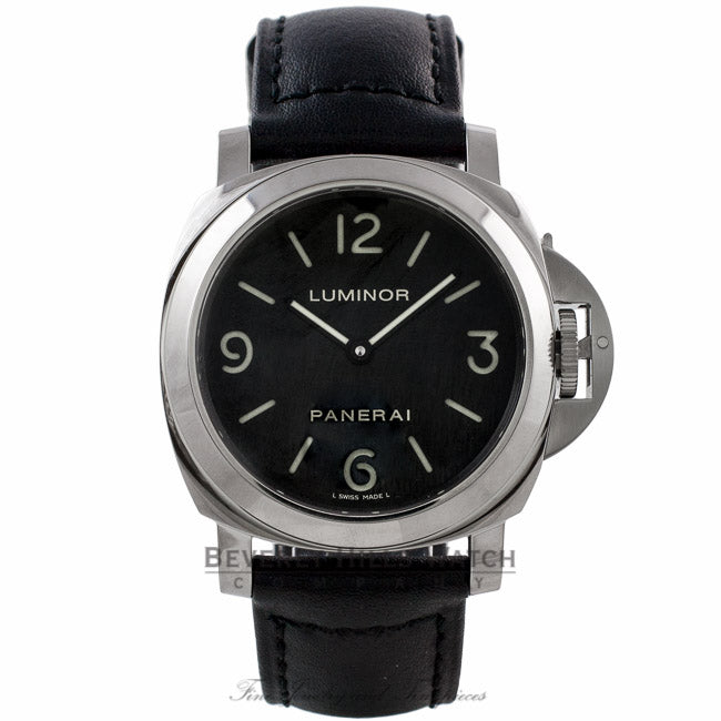 Panerai Luminor 44MM Manual Wind Stainless Steel Black Dial PAM00112 8H4M67 - Beverly Hills Watch Company