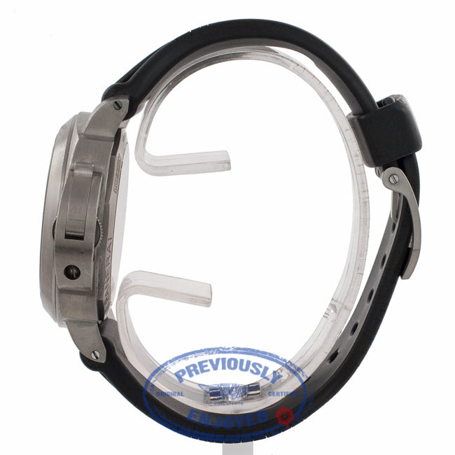 Panerai Luminor Base 44MM Titanium Black Dial Black Rubber Strap PAM00176 8LYV3K - Beverly Hills Watch Store