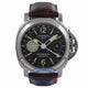 Panerai Luminor GMT 44MM Stainless Steel Black Dial Alligator Strap PAM00088 VM2KD8 - Beverly Hills Watch Store